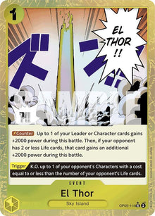 El Thor (Textured Foil) OP05-114 Premium Booster -The Best- One Piece NM