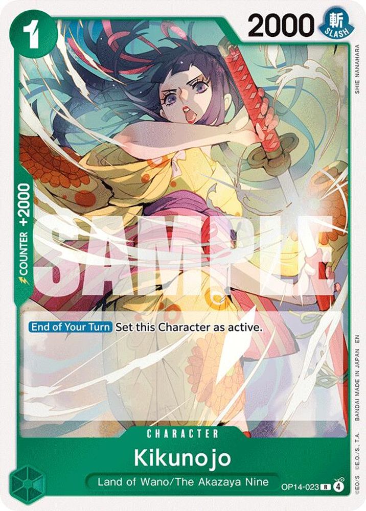 Kikunojo OP14-023 Rare The Azure Sea's Seven One Piece Foil Near Mint