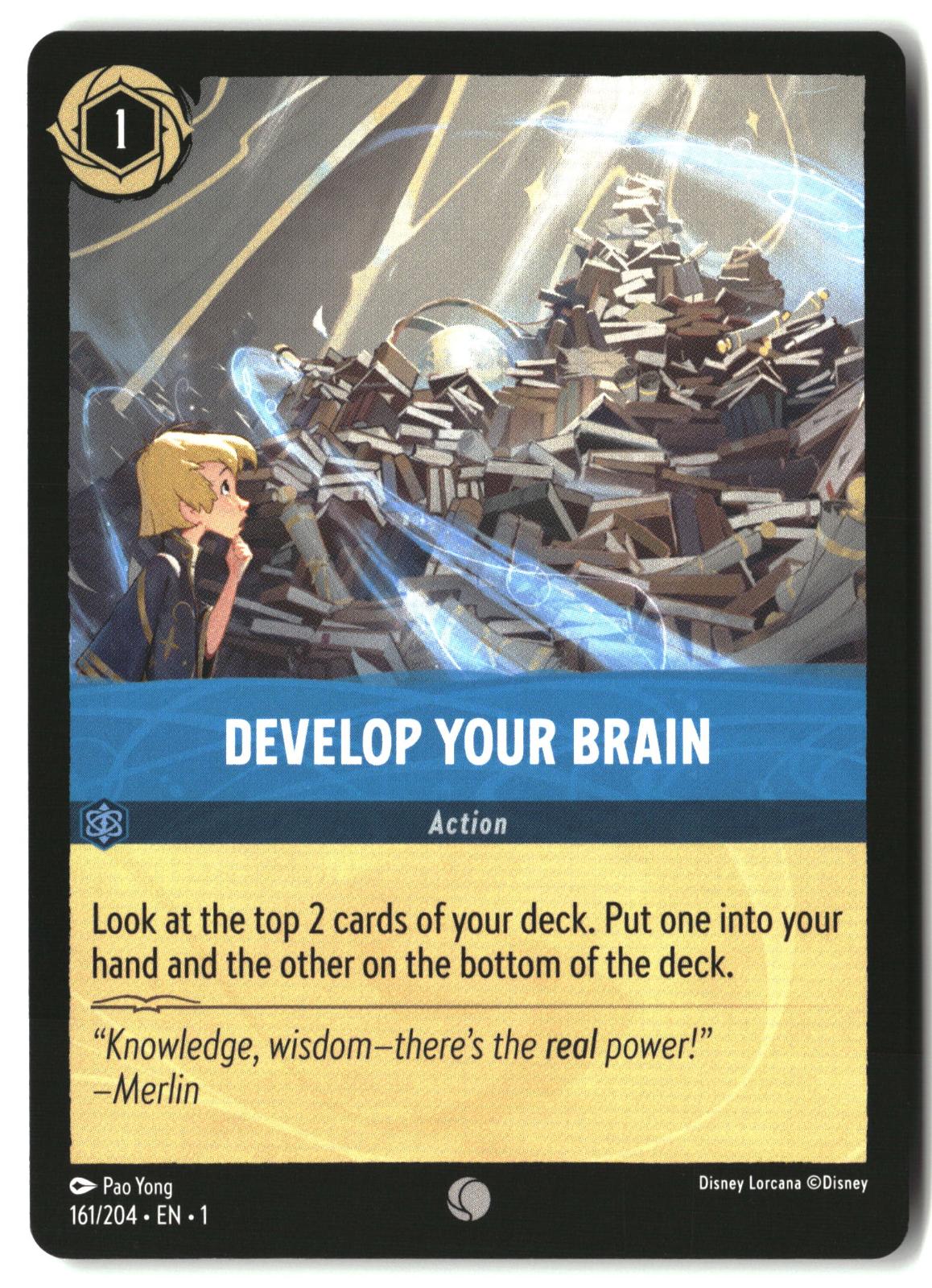 Develop Your Brain 161/204 Common The First Chapter Lorcana Lightly Played