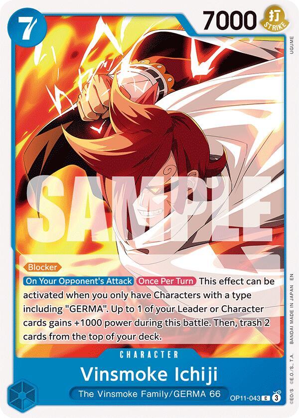 Vinsmoke Ichiji OP11-043 Common A Fist of Divine Speed One Piece Near Mint