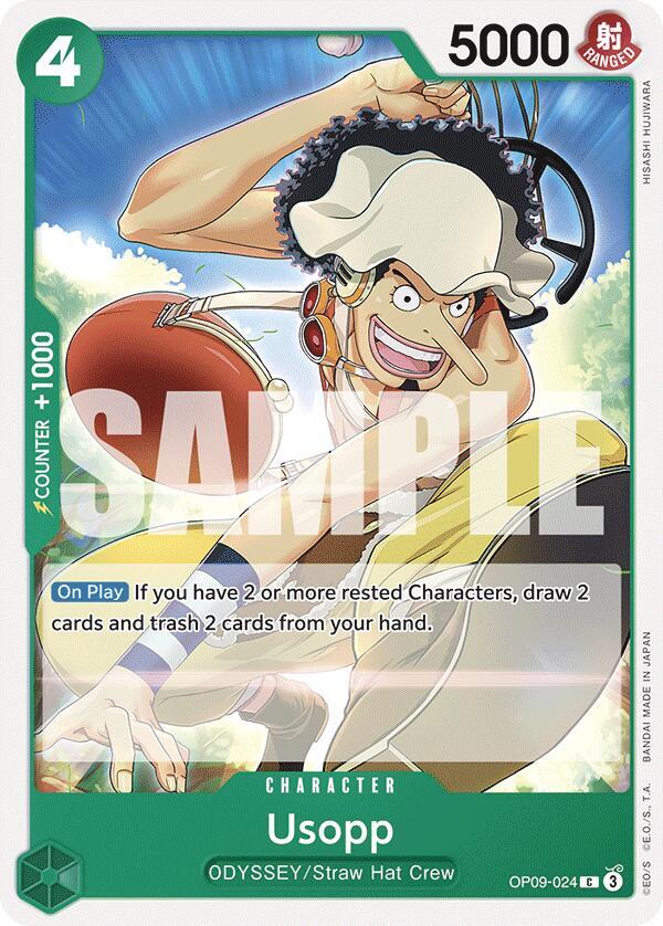 Usopp (024) OP09-024 Common Emperors in the New World One Piece Near Mint