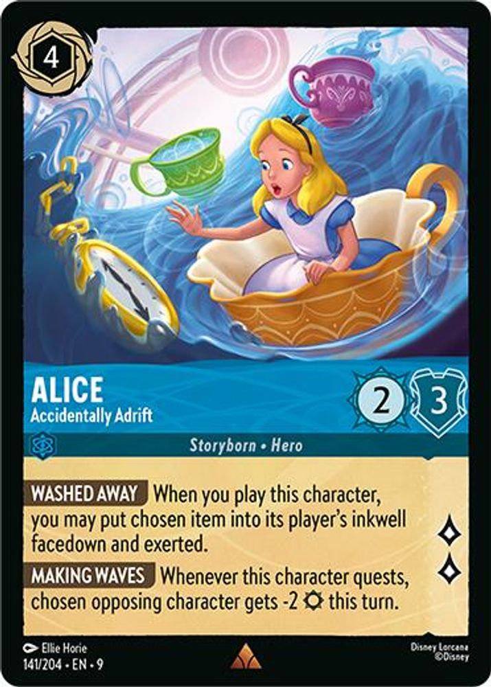 Alice - Accidentally Adrift 141/204 Rare Fabled Lorcana Near Mint