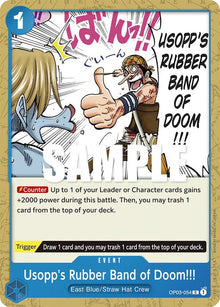 Usopp's Rubber Band of Doom!!! OP03-054 Common Pillars of Strength One Piece NM