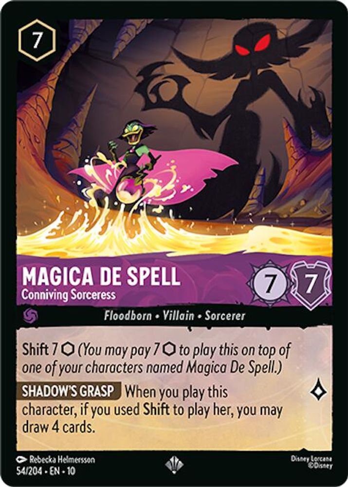 Magica De Spell - Conniving Sorceress 54/204 Whispers in the Well Lorcana NM