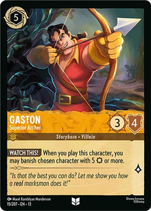 Gaston - Superior Archer 15/204 Uncommon Attack of the Vine! Lorcana Near Mint