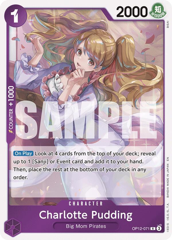 Charlotte Pudding OP12-071 Rare Legacy of the Master One Piece Foil Near Mint