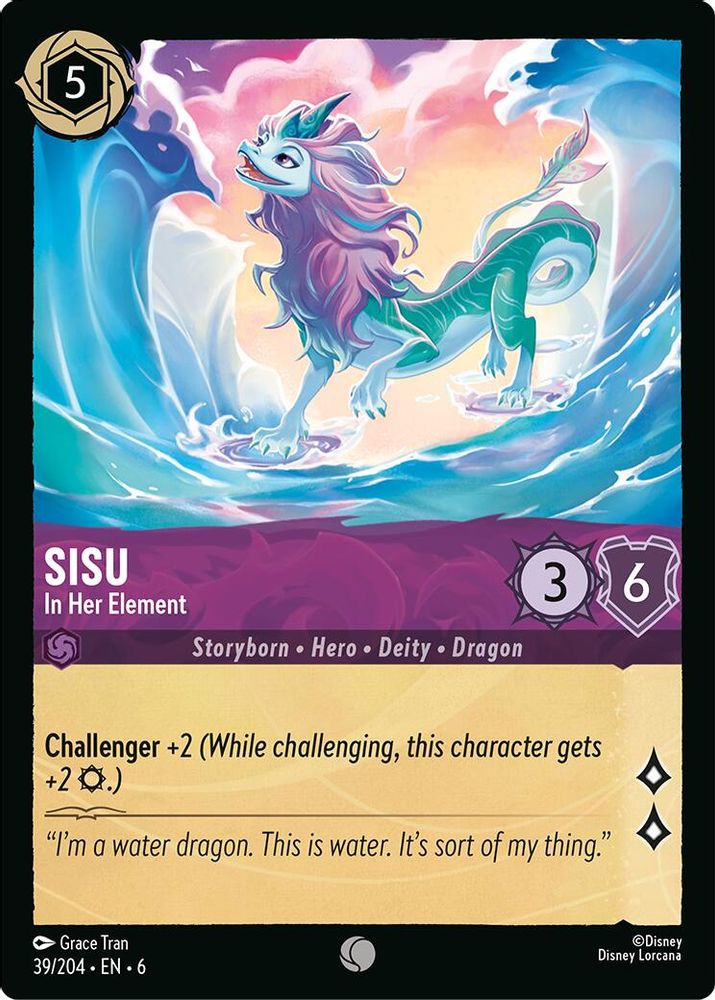 Sisu - In Her Element 39/204 Common Azurite Sea Lorcana Near Mint