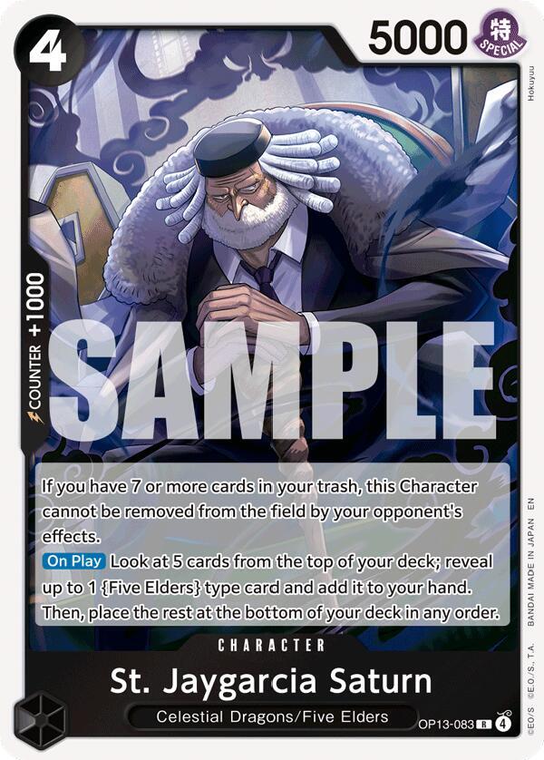 St. Jaygarcia Saturn OP13-083 Rare Carrying On His Will One Piece Foil Near Mint
