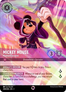Mickey Mouse - Wayward Sorcerer (Enchanted) 208/204 Lorcana Holo NM