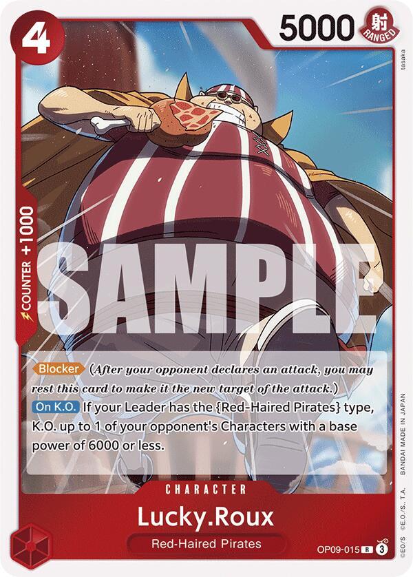 Lucky.Roux OP09-015 Rare Emperors in the New World One Piece Foil Near Mint