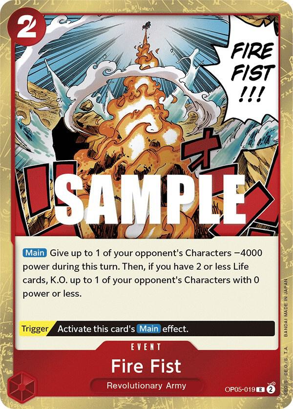 Fire Fist OP05-019 Rare Awakening of the New Era One Piece Foil Near Mint