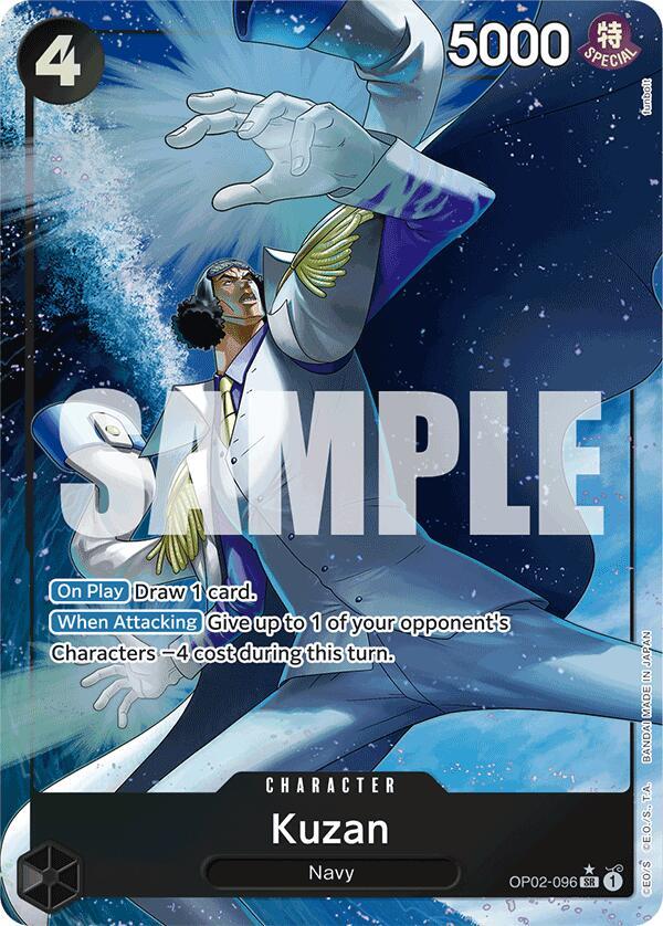 Kuzan (Alternate Art) OP02-096 Premium Booster -The Best- One Piece Foil NM