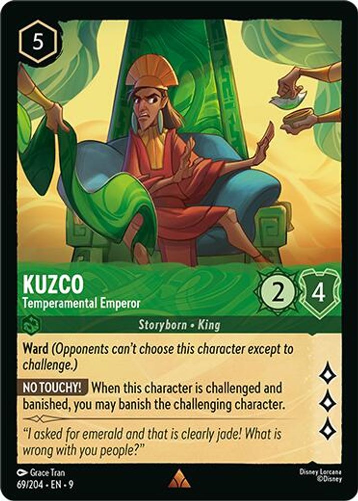 Kuzco - Temperamental Emperor 69/204 Rare Fabled Lorcana Near Mint