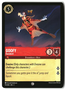 Goofy - Daredevil 111/204 Common The First Chapter Lorcana Lightly Played