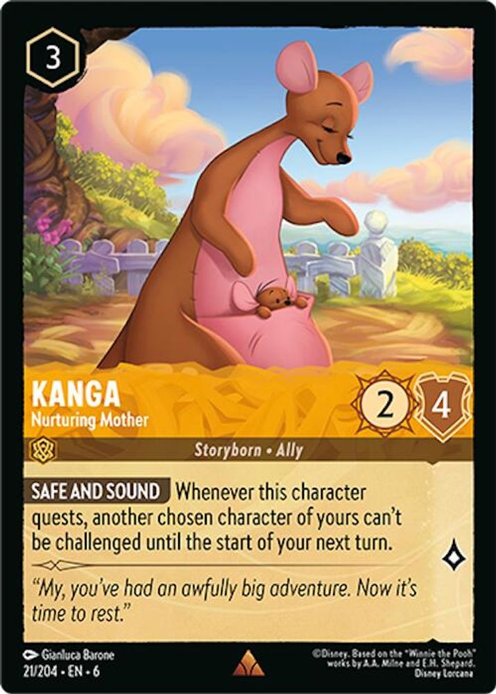 Kanga - Nurturing Mother 21/204 Rare Azurite Sea Lorcana Near Mint