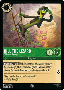 Bill the Lizard - Chimney Sweep 90/204 Common Reign of Jafar Lorcana Near Mint