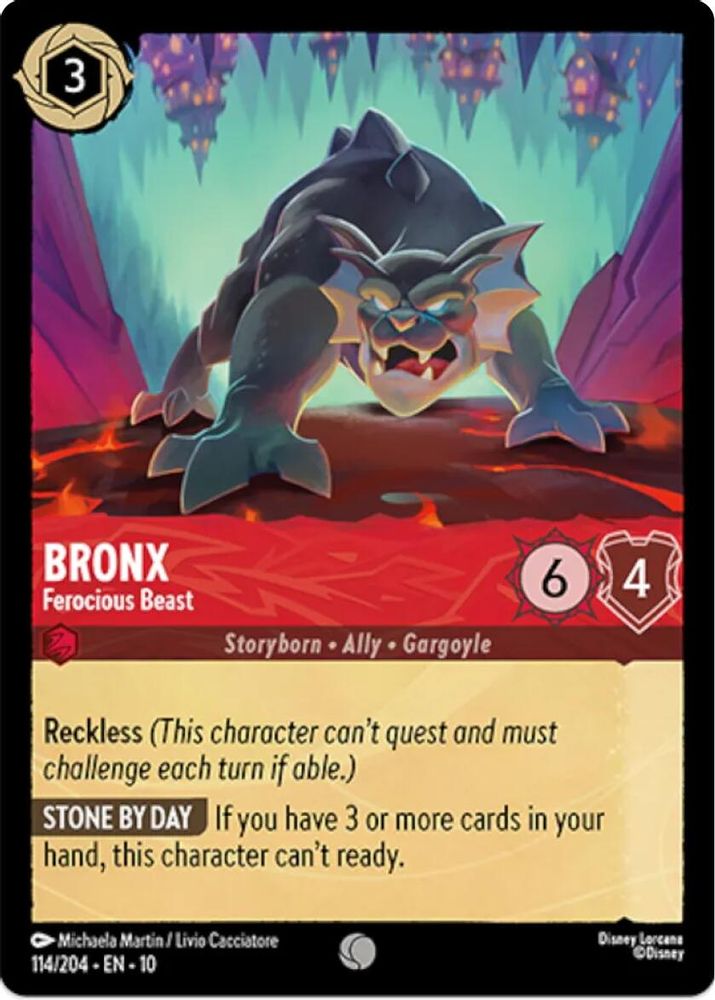 Bronx - Ferocious Beast 114/204 Common Whispers in the Well Lorcana Near Mint