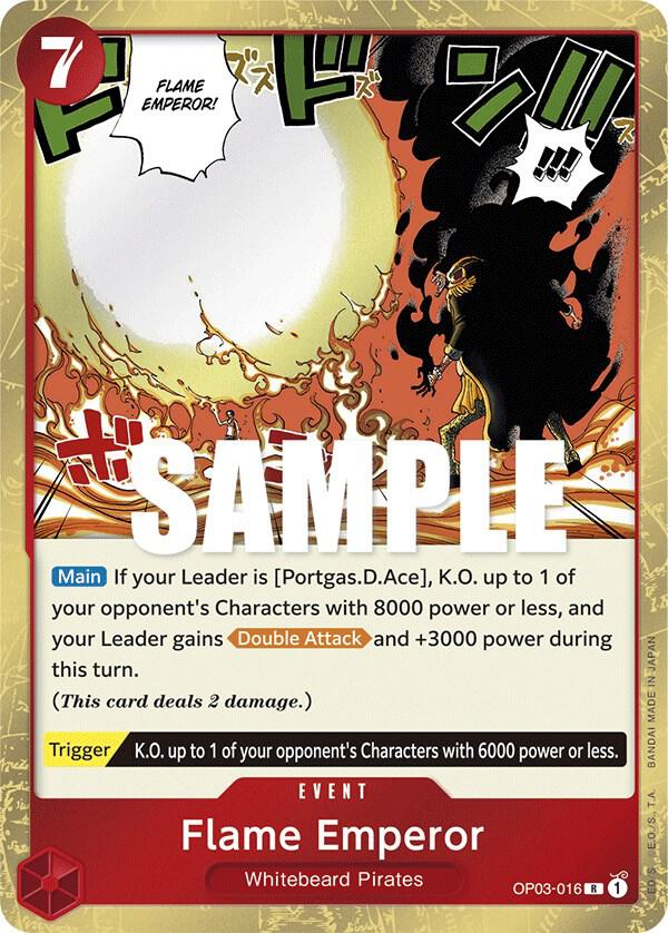 Flame Emperor OP03-016 Rare Pillars of Strength One Piece Foil Near Mint