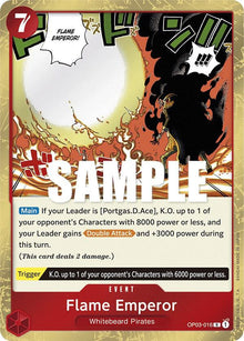 Flame Emperor OP03-016 Rare Pillars of Strength One Piece Foil Near Mint