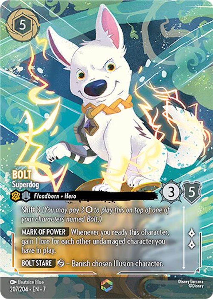 Bolt - Superdog (Enchanted) 207/204 Enchanted Archazia's Island Lorcana Holo NM