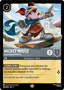 Mickey Mouse - Inspirational Warrior 200/204 Archazia's Island Lorcana NM
