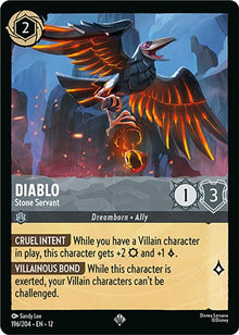 Diablo - Stone Servant 196/204 Super Rare Wilds Unknown Lorcana Near Mint