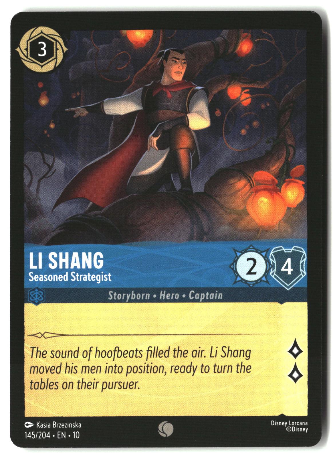 Li Shang - Seasoned Strategist 145/204 Common Whispers in the Well Lorcana LP