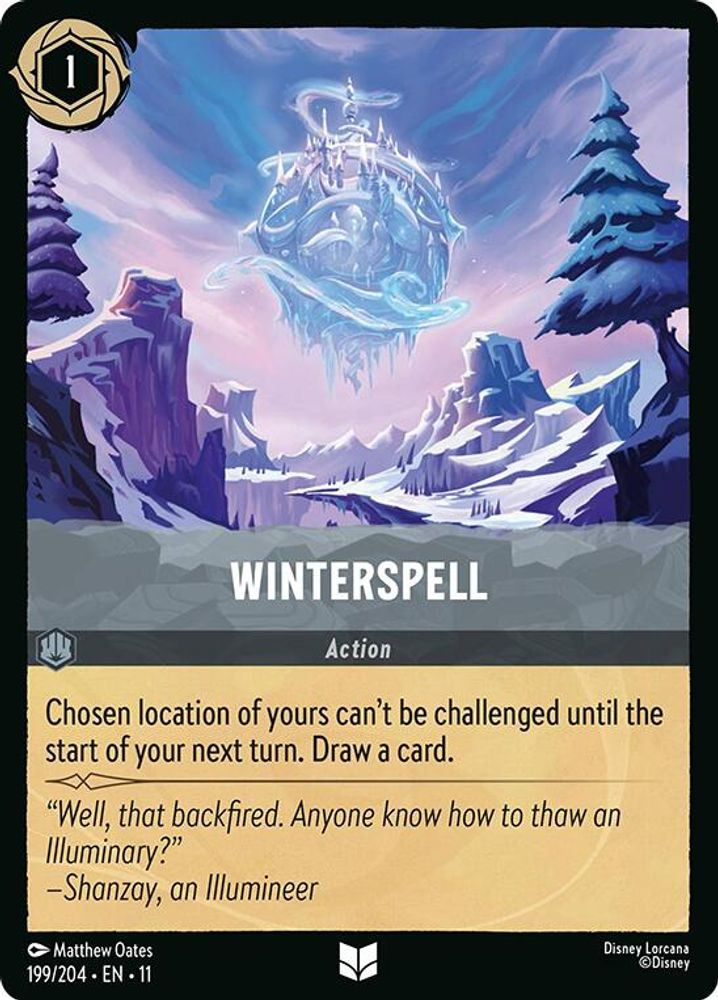 Winterspell 199/204 Uncommon Winterspell Lorcana Near Mint
