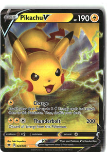 Pikachu V 043/185 Holo V Rare Vivid Voltage Pokemon Near Mint