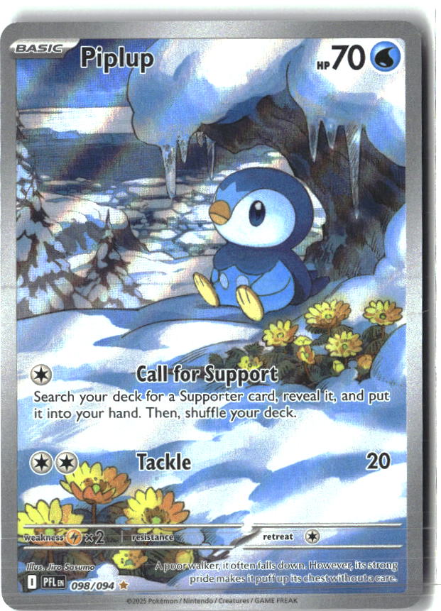 Piplup 098/094 Illustration Rare Phantasmal Flames Pokemon Holo Near Mint