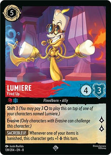 Lumiere - Fired Up 139/204 Super Rare Reign of Jafar Lorcana Near Mint