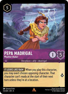 Pepa Madrigal - Weather Maker 53/204 Rare Ursula's Return Lorcana Near Mint