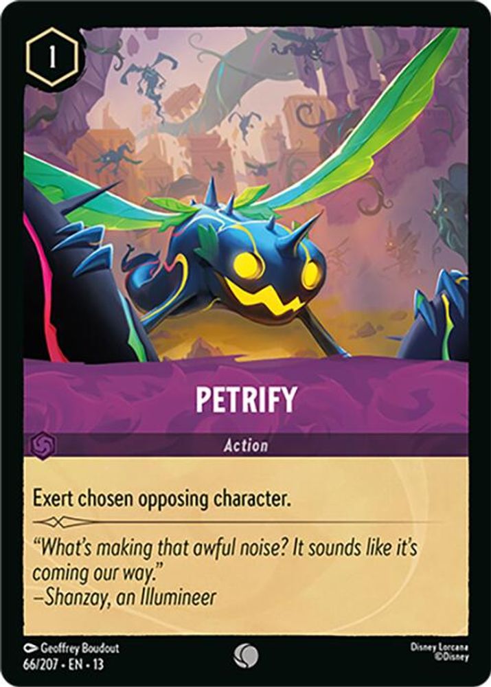 Petrify 66/204 Common Attack of the Vine! Lorcana Near Mint