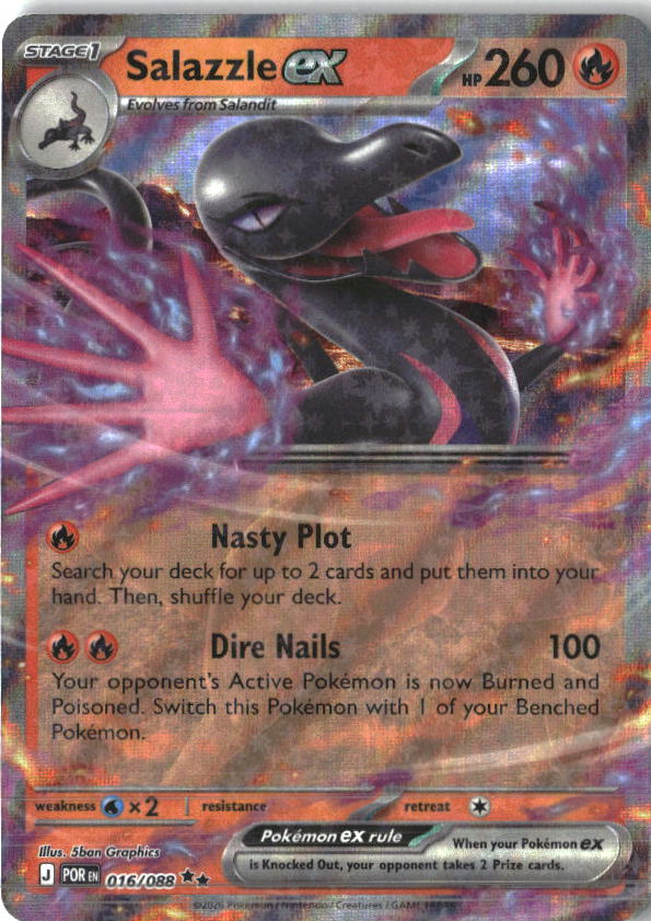 Salazzle ex 016/088 Double Rare Perfect Order Pokemon Holo Near Mint