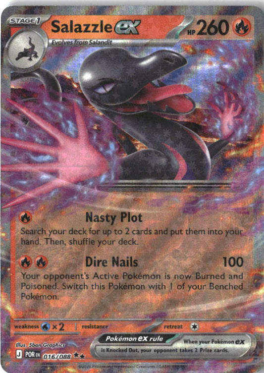 Salazzle ex 016/088 Double Rare Perfect Order Pokemon Holo Near Mint