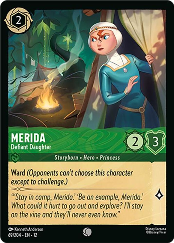 Merida - Defiant Daughter 69/204 Common Wilds Unknown Lorcana Near Mint