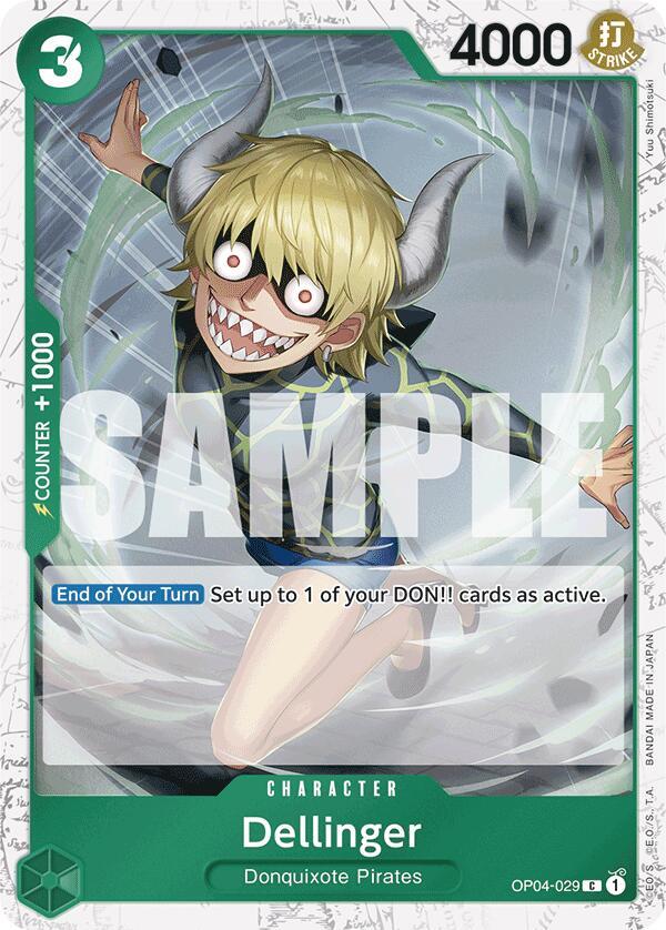 Dellinger (Jolly Roger Foil) OP04-029 Premium Booster -The Best- One Piece NM