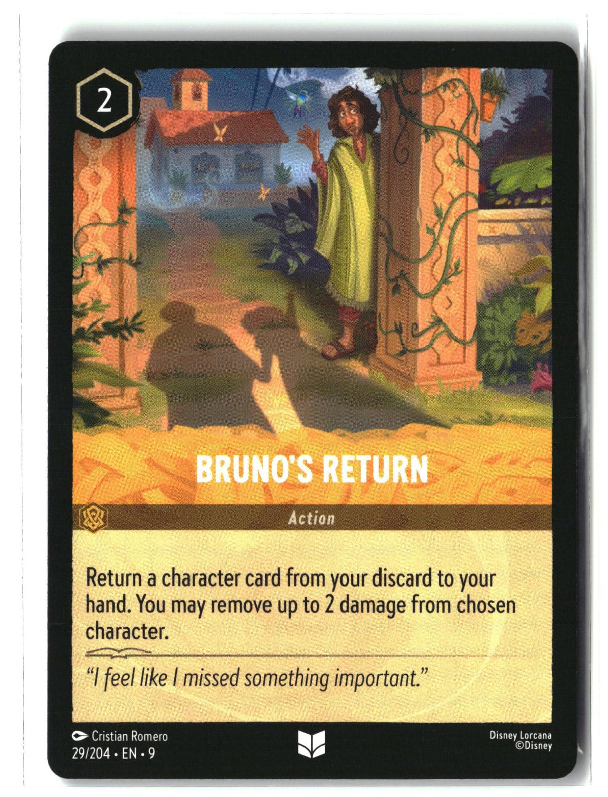 Bruno's Return 29/204 Uncommon Fabled Lorcana Lightly Played