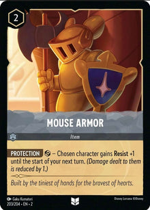 Mouse Armor 203/204 Uncommon Rise of the Floodborn Lorcana Near Mint