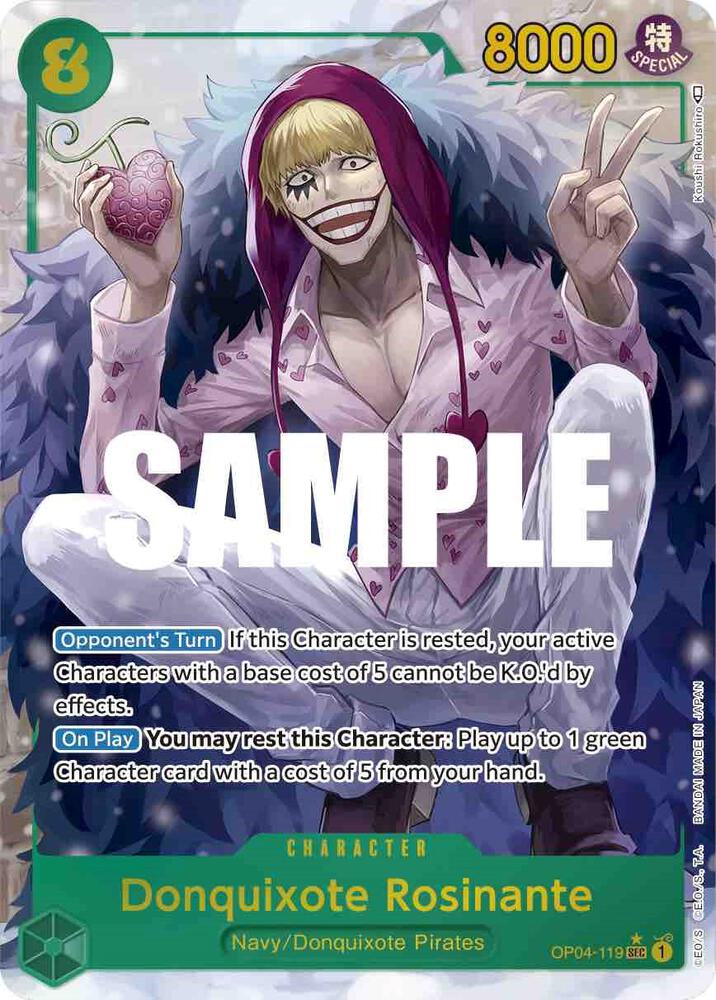 Donquixote Rosinante (Alternate Art) OP04-119 Kingdoms of Intrigue One Piece Foil NM