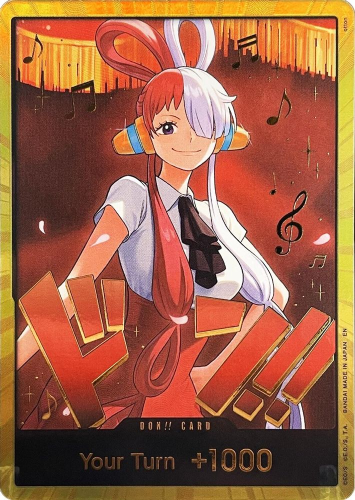 DON!! Card (Uta) (Gold) Extra Booster: One Piece Heroines Edition One Piece Foil NM