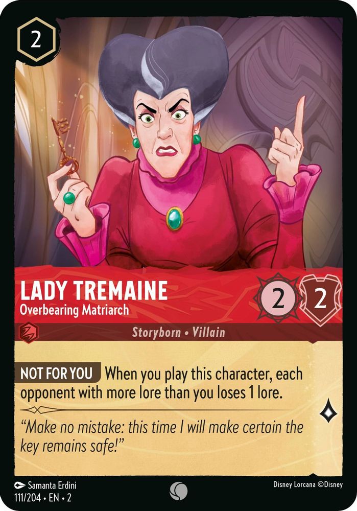 Lady Tremaine - Overbearing Matriarch 111/204 Rise of the Floodborn Lorcana NM