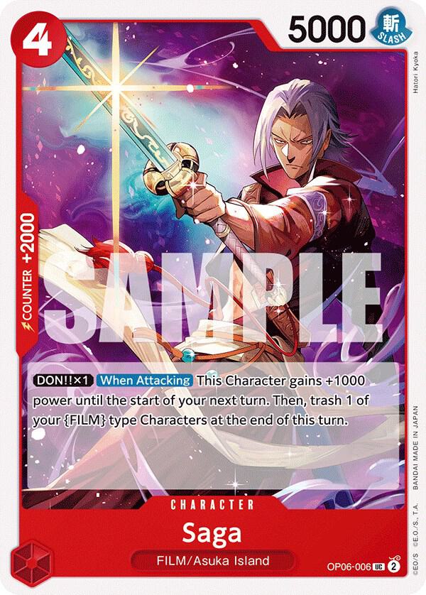 Saga OP06-006 Uncommon Wings of the Captain One Piece Near Mint