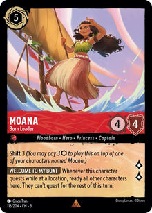 Moana - Born Leader 116/204 Rare Into the Inklands Lorcana Near Mint