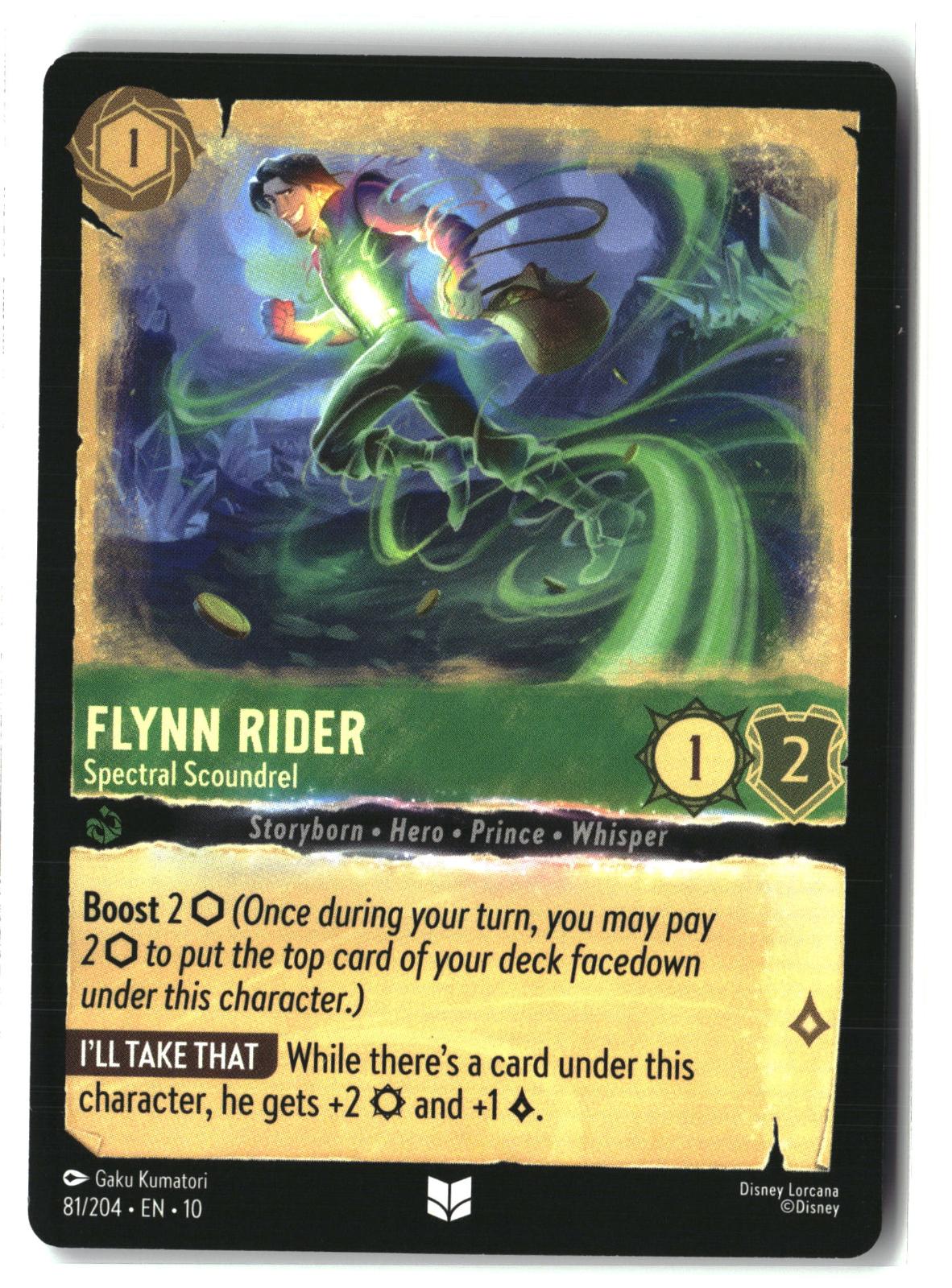 Flynn Rider - Spectral Scoundrel 81/204 Uncommon Whispers in the Well Lorcana LP