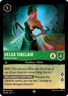 Helga Sinclair - Femme Fatale 74/204 Super Rare Into the Inklands Lorcana NM