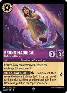 Bruno Madrigal - Undetected Uncle 39/204 Super Rare Ursula's Return Lorcana NM