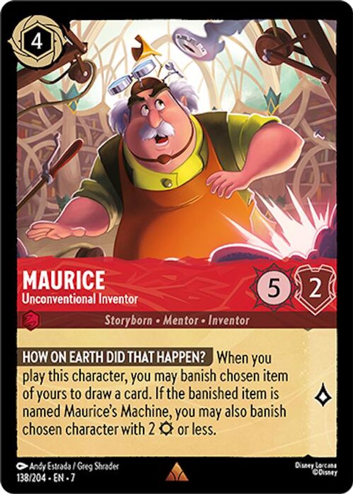 Maurice - Unconventional Inventor 138/204 Rare Archazia's Island Lorcana NM
