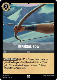 Imperial Bow 201/204 Uncommon Ursula's Return Lorcana Near Mint