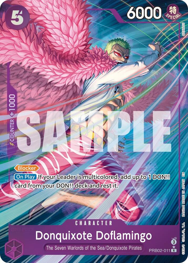 Donquixote Doflamingo (Alternate Art) PRB02-011 Premium Booster -The Best- Vol. 2 One Piece Foil NM